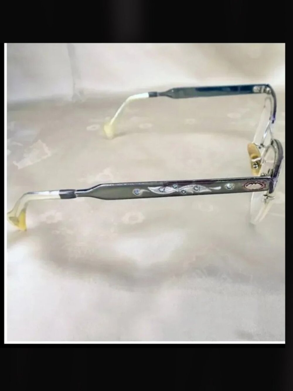 Vintage Cat Eye Glasses With Rhinestones 40s Retro Eyeglasses - Picture 2 of 10